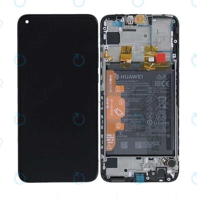 Huawei P Smart (2019) - LCD-Anzeige + Berührungsglas + Rahmen + Batterie (Midnight Black) - 02352JEY, 02352JFA Genuine Service Pack