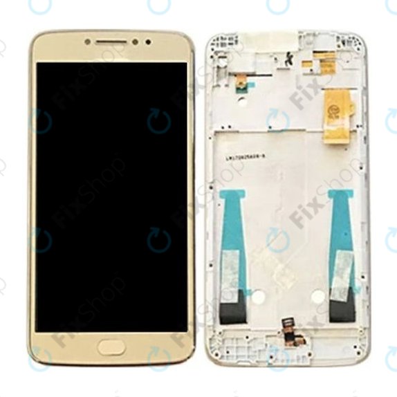 Motorola Moto E4 Plus XT1771 - LCD Display + Touchscreen Front Glas + Rahmen (Gold) TFT