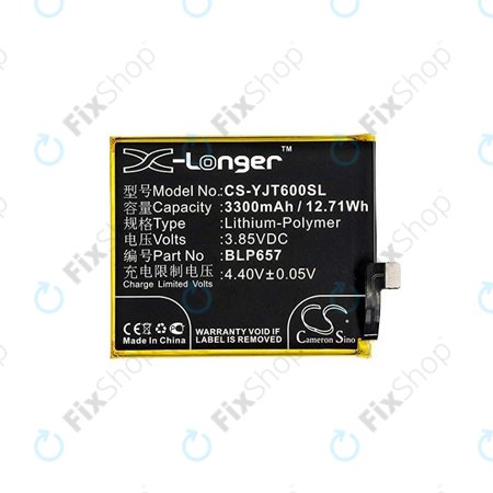 OnePlus 6 A6000 A6003 - Akku Batterie BLP657 3300mAh HQ