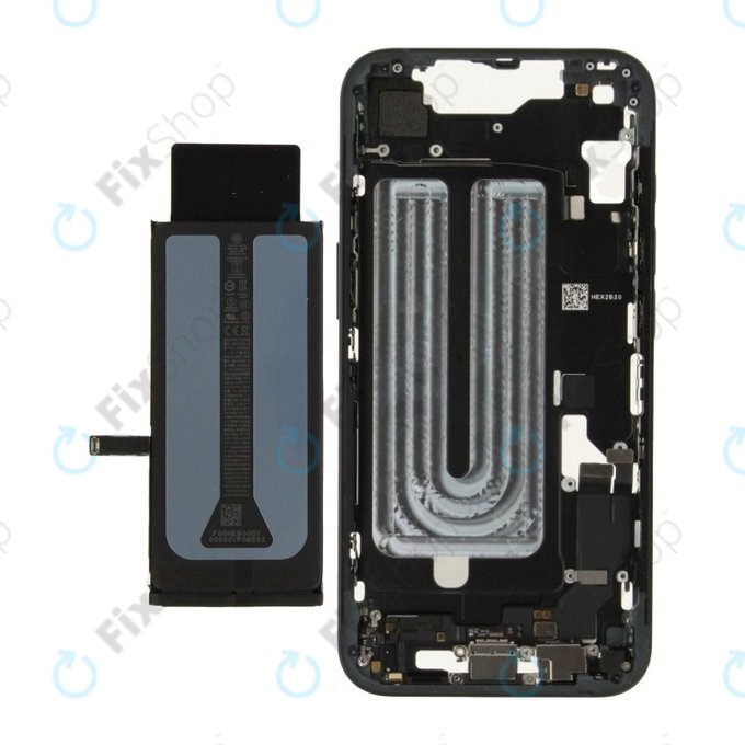 Mittelrahmen mit Batterie für iPhone 16e | Black | ZD076-00697 | Genuine Apple