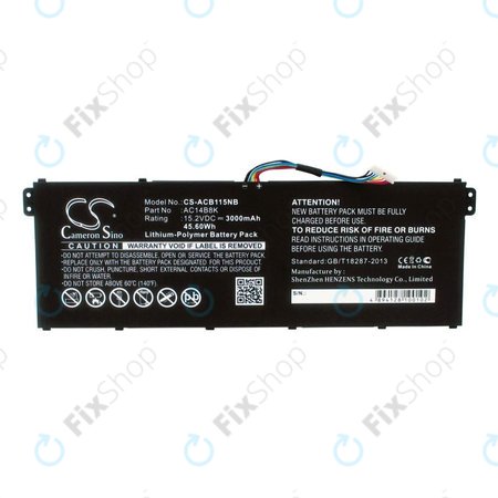 Akku batterie für Acer Aspire 5, 7 E5, V3, Chromebook 11, 13, 15, 3000mAh, Li-Pol, 15.2V, AC14B18K, HQ