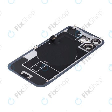 Apple iPhone 16 Plus - Rückgehäuseglas + Kameraglas + Metallplatte + Magsafe-Magnet (Black)