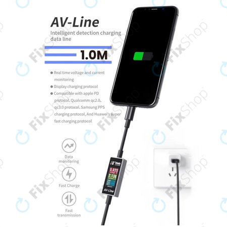 AV-Line - Ladekabel mit Intelligenter Erkennung (Lightning - USB-A)