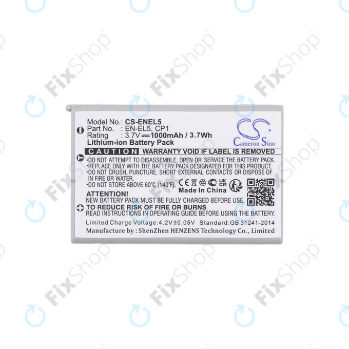 Nikon Coolpix, Coolpix AW, Coolpix P, Coolpix S, KlickTel Navigator K5 - Akku Batterie EN-EL5 Li-Ion 1000mAh HQ