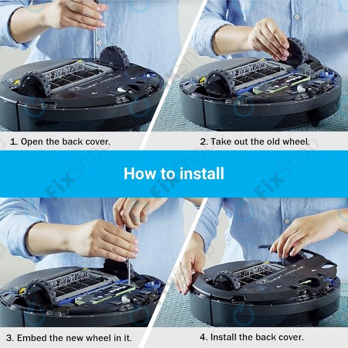 iRobot Roomba 500, 600, 700, 800, 900-series - Rad mit Motor (Rechts)