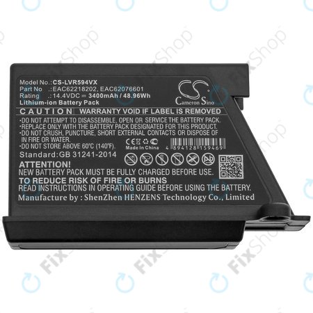 LG HomBot-series, VR-series - Akku Batterie EAC62218202, EAC62076601 Li-Ion 14.4V 3400mAh HQ