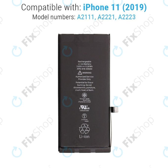 Apple iPhone 11 - Akku Batterie 3110mAh FixPremium