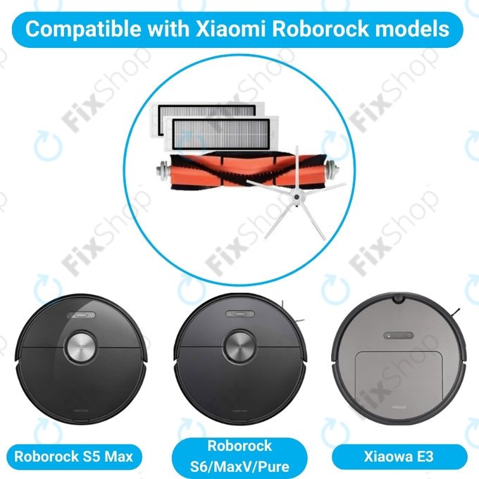 Xiaomi Roborock S5 Max, S6, S6 MaxV, S6 Pure, Xiaowa E3 - Standard-Set (Weiß)