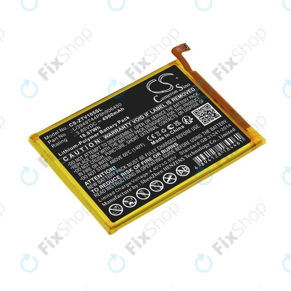 Akku batterie für ZTE Blade V Smart, V30 Vita, 4900mAh, Li-Pol, 3.85V, Li3949T44P8h906450, HQ