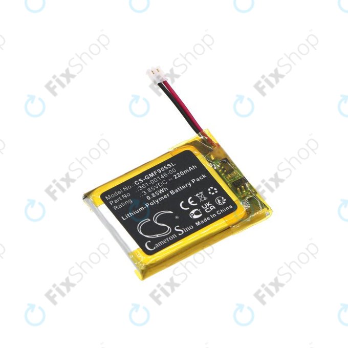 Akku batterie für Garmin Forerunner 955 Solar, 220mAh, Li-Pol, 3.85V, 361-00146-00, HQ
