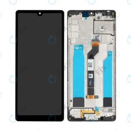 Sony Xperia L4 - LCD Display + Touchscreen Front Glas + Rahmen (Black) - A5019463A Genuine Service Pack