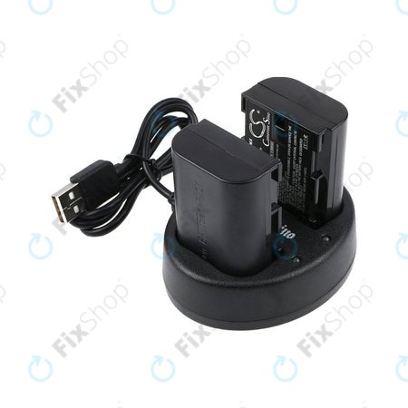 2 Akkus mit Ladegerät fürCanon EOS 5D Mark II, EOS 7D, 2000mAh, Li-Ion, 7.4V, LP-E6, HQ