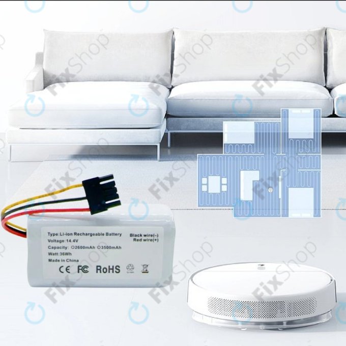 Xioami Mi Robot Vacuum Mop 2 Lite, E10 - Akku Batterie N011-4S1P Li-Ion 14.4V 2600mAh