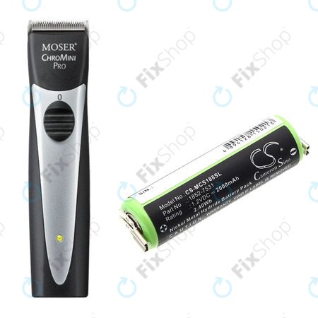 Akku batterie für Moser Easy Style 1881, 2000mAh, Ni-MH, 1.2V, 1852-7531, HQ