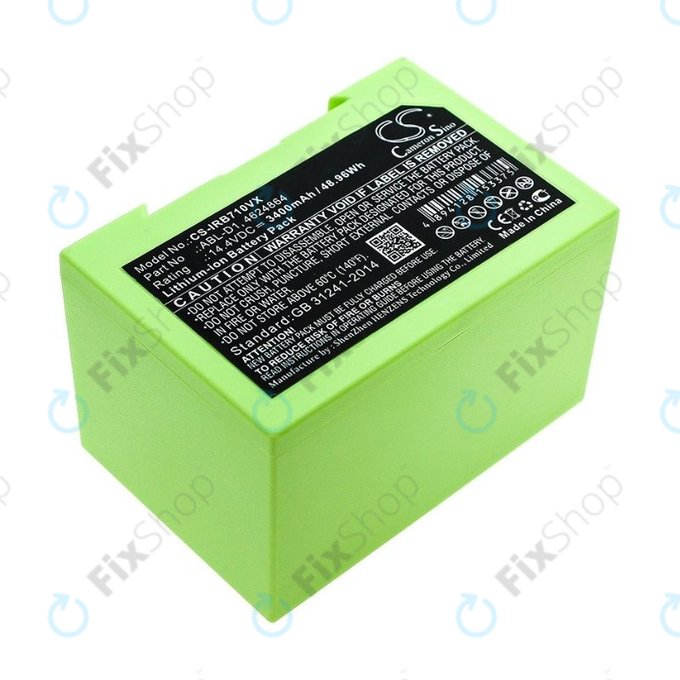 iRobot Roomba e-series, i-series - Akku Batterie ABL-D1, 4624864, ABL-D2 Li-Ion 14.4V 3400mAh HQ