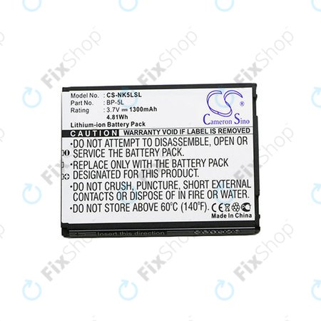 Batterie für Nokia 7710, 9500, E61, E62, N92, N800, 1300mAh, Li-Ion, 3.7V, BP-5L, HQ