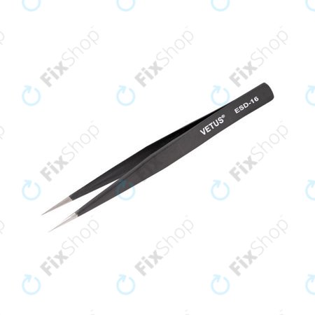 Vetus ESD-16 - Antistatische Metallpinzette mit gerader Spitze (128 mm)
