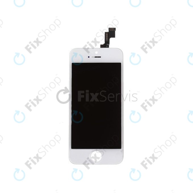 Apple iPhone 5S, SE - LCD Display + Touchscreen Front Glas + Rahmen (White) TFT