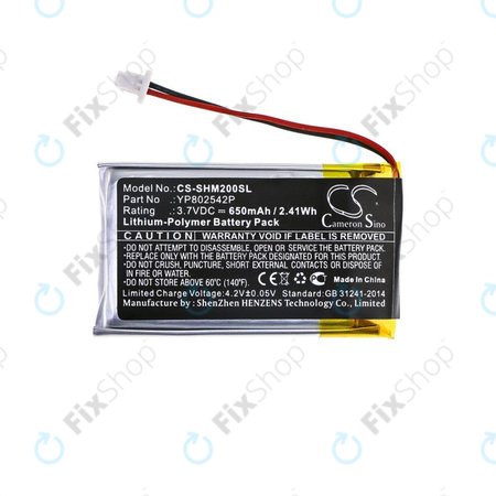 Batterie für Sena SMH-10s, SMH-20s, 650mAh, Li-Pol, 3.7V, YP802542P, HQ