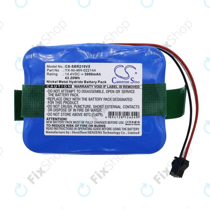 Akku batterie für Sencor SVC9031BK, Bobsweep, Carneo, Samba, Vileda, Wisdom, 3000mAh, Ni-MH, 14.4V, YX-NI-022144-COR, HQ