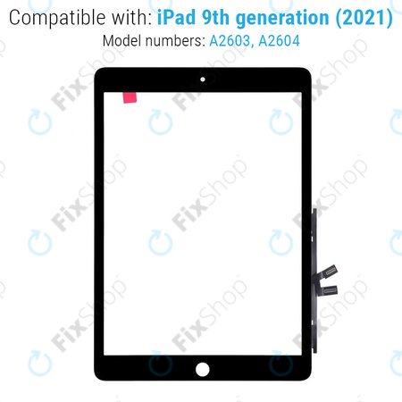Apple iPad (9th Gen 2021) - Touchscreen Front Glas (Black)
