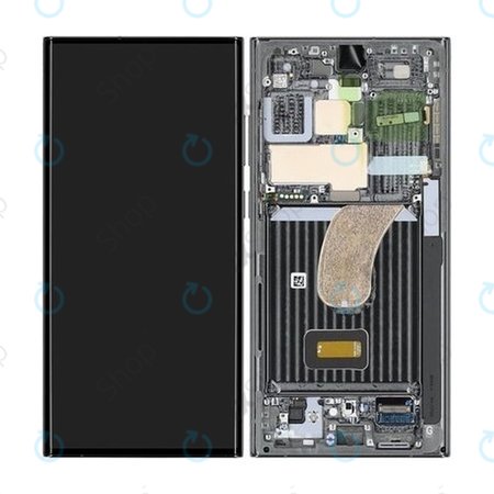 Samsung Galaxy S23 Ultra S918B - LCD Display + Touchscreen Front Glas + Rahmen (Green) - GH82-30466C, GH82-30465C Genuine Service Pack