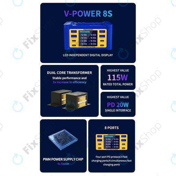 Mechanic V-Power 8S - Serviceladegerät