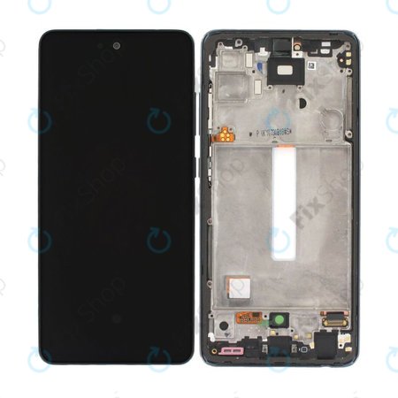 Samsung Galaxy A52 A525F, A526B - LCD Display + Touchscreen Front Glas + Rahmen (Awesome Black) - GH82-25524A GH82-25526A, GH82-25754A, GH82-25602A Genuine Service Pack