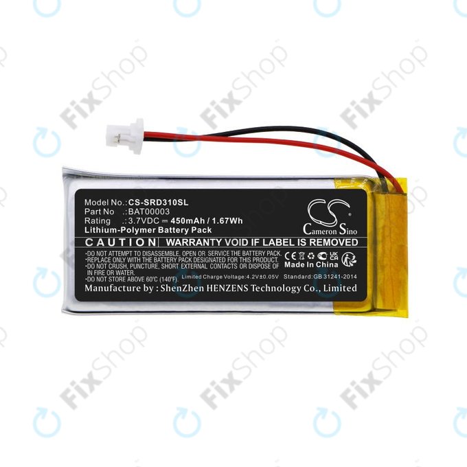 Akku batterie für Cardo Q1, Q3, 450mAh, Li-Pol, 3.7V, BAT00003, HQ