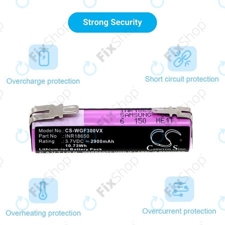 Karcher WV1, WV2, WV2 Plus, WV2 Premium, WV50 Plus, WV70 Plus - Akku Batterie INR18650 Li-Lon 3.7V 2900mAh HQ