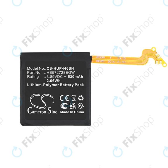 Akku für Huawei Watch GT4 46mm, 530mAh, Li-Pol, 3.89V, HB572728EGW, HQ