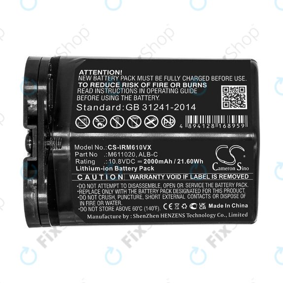 iRobot Braava jet m6 - Akku Batterie ALB-C, M611020 Li-Ion 10.8V 2000mAh HQ