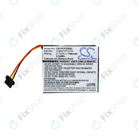 Batterie für Pioneer AVIC-F320BT, 790mAh, Li-Ion, 3.7V, 338937010176, HQ