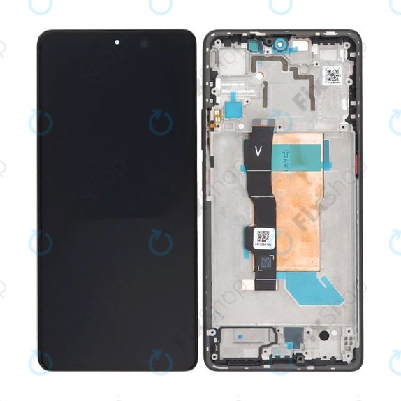 Xiaomi Poco F5 23049PCD8G, 23049PCD8I - LCD Display + Touchscreen Front Glas + Rahmen (Black) TFT