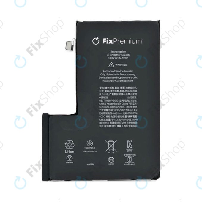 Apple iPhone 12 Pro Max - Akku Batterie A2466 3687mAh FixPremium