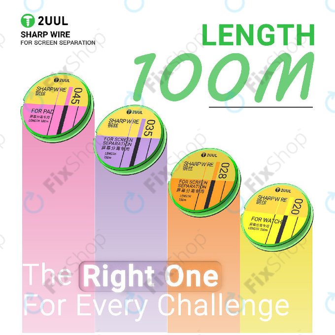 Schneiddraht zur Displaytrennung, 2UUL GS-028, 0.028mm x 100m