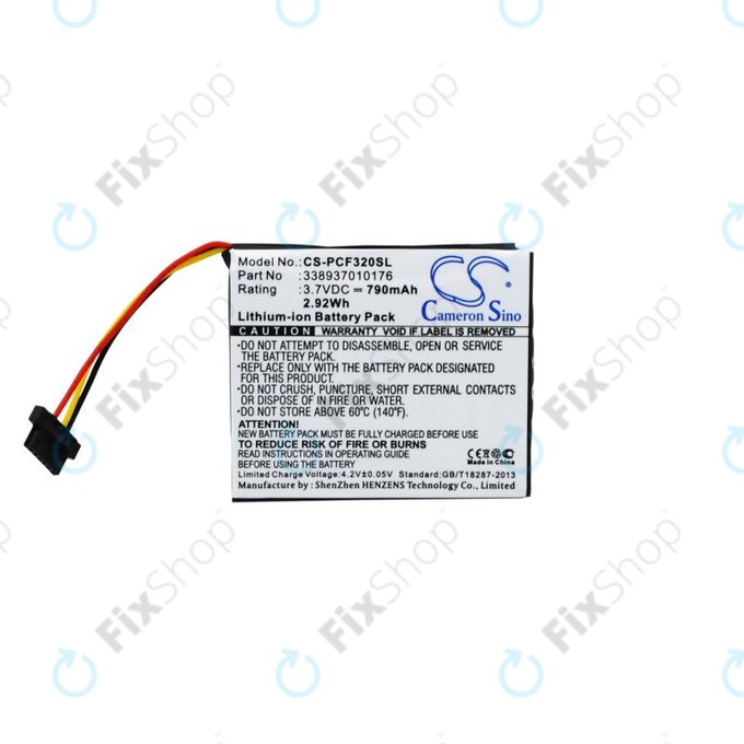 Batterie für Pioneer AVIC-F320BT, 790mAh, Li-Ion, 3.7V, 338937010176, HQ