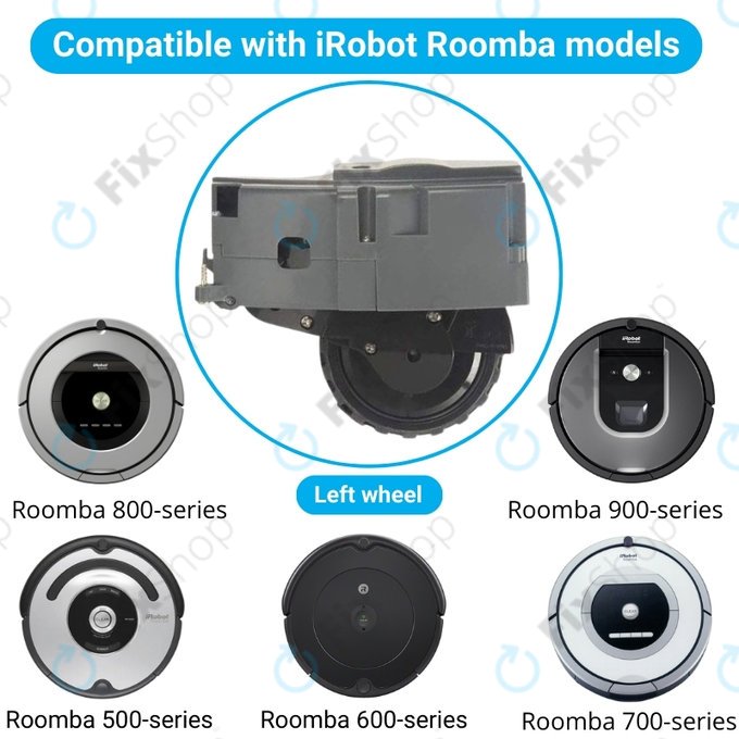 iRobot Roomba 500, 600, 700, 800, 900-series - Rad mit Motor (Links)