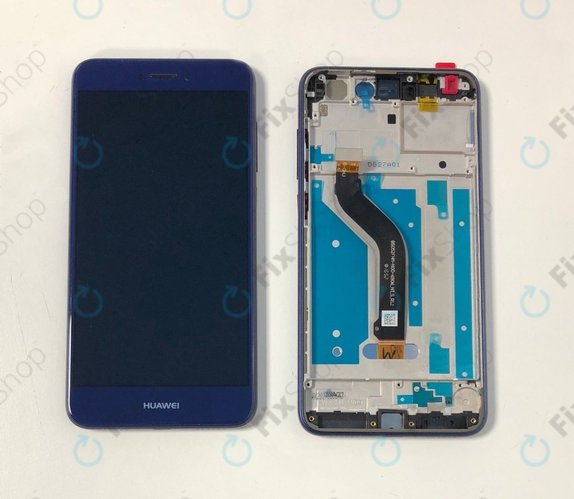 Huawei P9 lite (2017), Honor 8 Lite - LCD Display + Touchscreen Front Glas + Rahmen (Blue) TFT