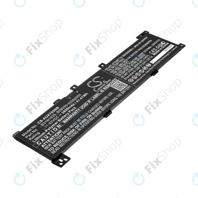 Batterie für Asus A705QA, Asus F705MA-Bx030t, 3600mAh, Li-Pol, 11.52V, B31N1635, HQ