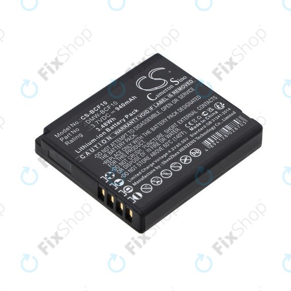 Akku batterie für Panasonic Lumix DMW-BCF10, 940mAh, Li-Ion, 3.7V, DMW-BCF10, HQ
