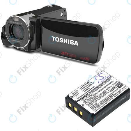 Batterie für Toshiba Camileo X200, X400, 1600mAh, Li-Ion, 3.7V, PA3985, HQ
