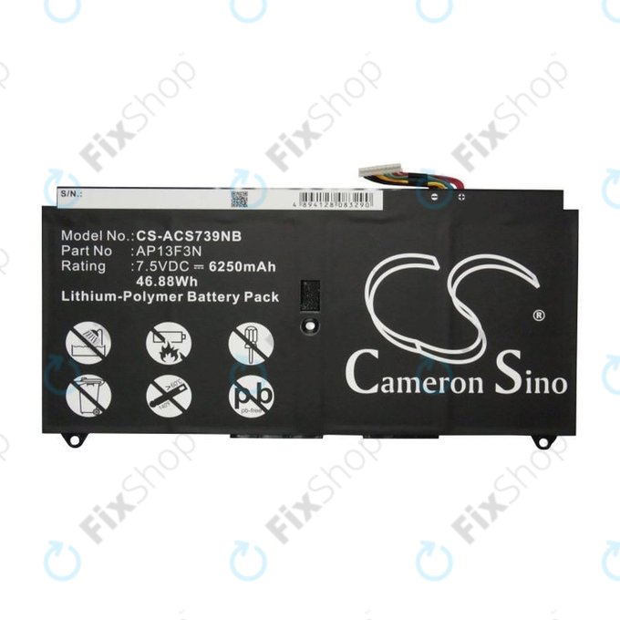 Akku batterie für Acer Aspire S7, 6250mAh, Li-Pol, 7.5V, AP13F3N, HQ