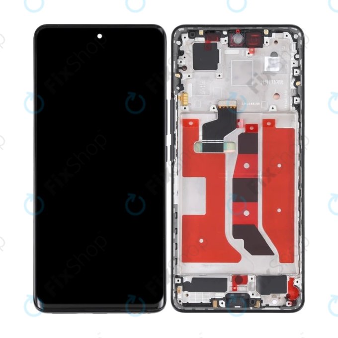 Honor 50 - LCD Display + Touchscreen Front Glas + Rahmen (Midnight Black) TFT