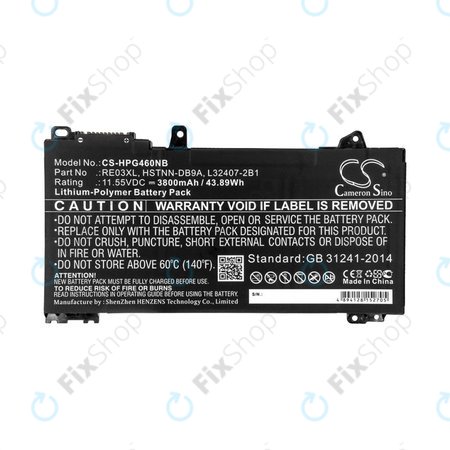 Akku batterie für HP ProBook 455, 450, 445, 440, 430 G6, 3800mAh, Li-Pol, 11.55V, RE03XL, HQ