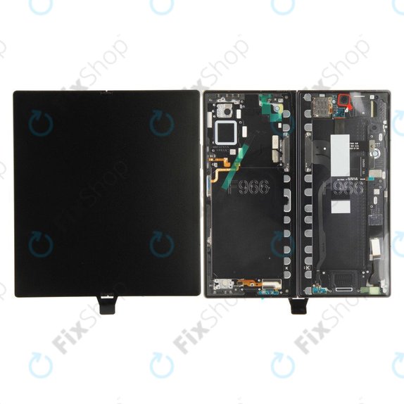 Samsung Galaxy Z Fold 7 F966B - LCD Display + Touchscreen Front Glas + Rahmen (Jetblack) - GH82-37548C Genuine Service Pack
