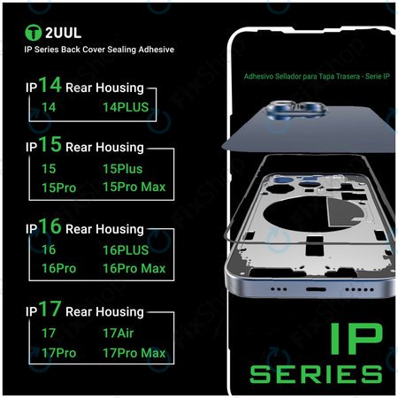 Hintere Glasscheibe Dichtungs-Klebestreifen für iPhone 15 Pro, 2UUL BA15P