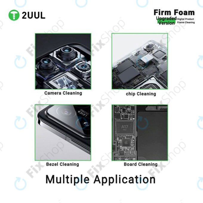 2UUL SC07 - Hochdichte Reinigungsunterlagen für Kamera, Chips und PCB (500Stk.)