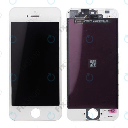 Apple iPhone 5 - LCD Display + Touchscreen Front Glas + Rahmen (White) TFT