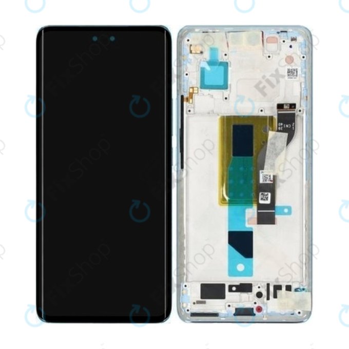 Xiaomi 13 Lite - LCD Display + Touchscreen Front Glas + Rahmen (Lite Blue) - 5600040L9S00 Genuine Service Pack